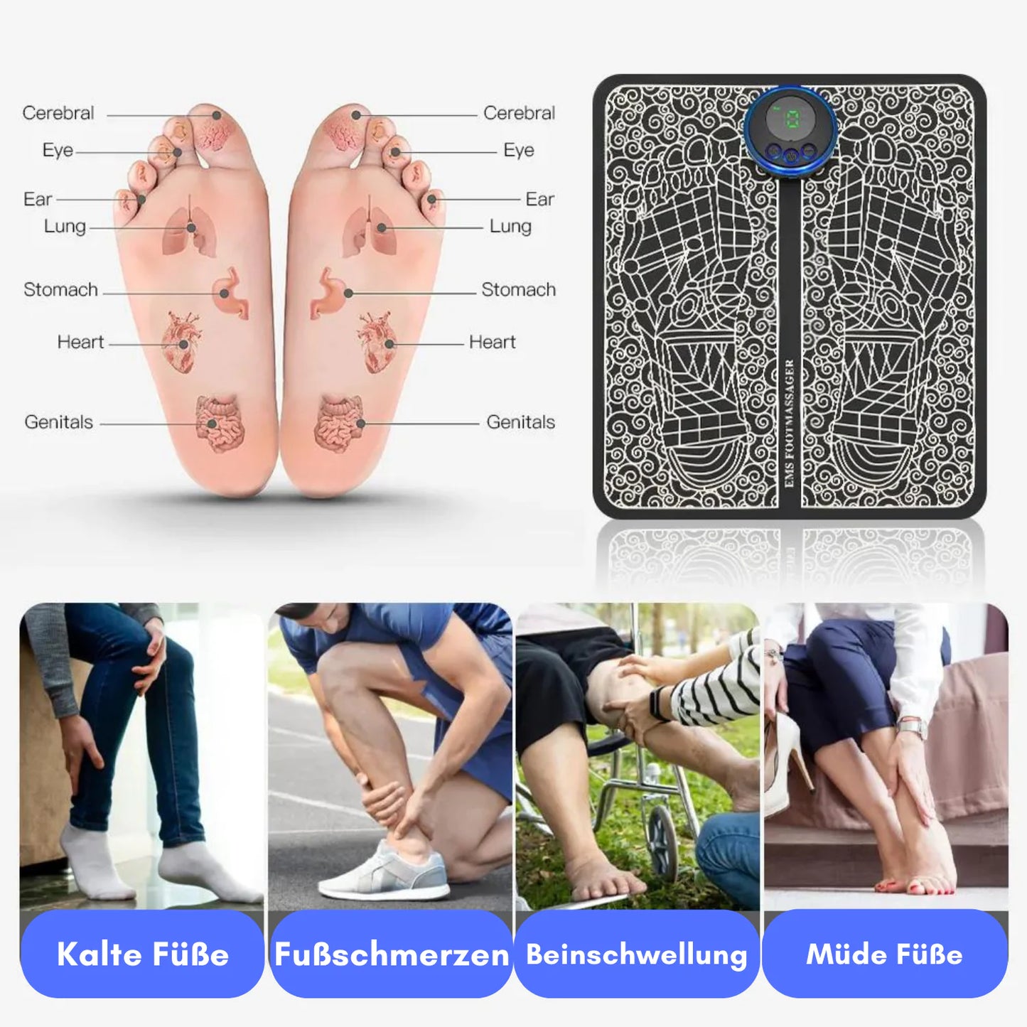 Say Goodbye to Chronic Foot Pain with our EMS Foot Massager