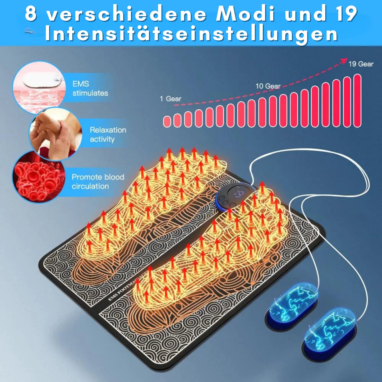 Say Goodbye to Chronic Foot Pain with our EMS Foot Massager
